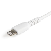 Picture of StarTech.com 12inch (30cm) Durable White USB-A to Lightning Cable - Heavy Duty Rugged Aramid Fiber USB Type A to Lightning Charger/Sync Power Cord - Apple MFi Certified iPad/iPhone 12