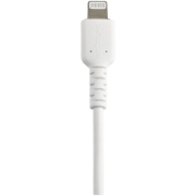 Picture of StarTech.com 12inch (30cm) Durable White USB-A to Lightning Cable - Heavy Duty Rugged Aramid Fiber USB Type A to Lightning Charger/Sync Power Cord - Apple MFi Certified iPad/iPhone 12