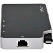 Picture of StarTech.com USB C Multiport Adapter - USB-C to 4K HDMI or VGA Video with 100W Power Delivery Pass-through, 2-Port 10Gbps USB Hub, MicroSD, GbE - USB 3.1 Gen 2 Type-C Mini/Travel Dock