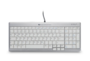 Picture of BakkerElkhuizen UltraBoard 960 Standard Compact keyboard Office USB QWERTZ Swiss Silver, White