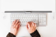 Picture of BakkerElkhuizen UltraBoard 960 Standard Compact keyboard Office USB QWERTZ Swiss Silver, White