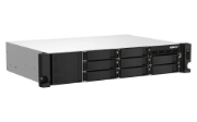 Picture of QNAP TS-873AEU-4G NAS/storage server Rack (2U) Ryzen Embedded V1500B 4 GB DDR4 0 TB QuTS hero Black