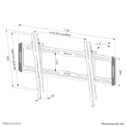 Picture of Neomounts WL35-550BL16 TV mount wall 42-86" - tiltable - easy install