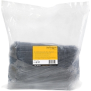Picture of StarTech.com 10"(25cm) Cable Ties - 1/8"(4mm) wide, 2-5/8"(68mm) Bundle Diameter, 50lb(22kg) Tensile Strength, Nylon Self Locking Zip Ties w/Curved Tip, 94V-2/UL Listed, 1000 Pack - Black