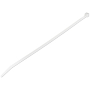 Picture of StarTech.com 10"(25cm) Cable Ties - 1/8"(4mm) wide, 2-5/8"(68mm) Bundle Diameter, 50lb(22kg) Tensile Strength, Nylon Self Locking Zip Ties w/ Curved Tip - 94V-2/UL Listed, 100 Pack - White