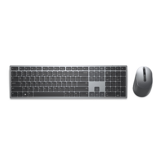 Picture of DELL KM7321W keyboard Mouse included Office RF Wireless + Bluetooth QWERTZ Swiss Grey, Titanium