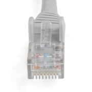 Picture of StarTech.com 3m CAT6 Ethernet Cable - LSZH (Low Smoke Zero Halogen) - 10 Gigabit 650MHz 100W PoE RJ45 10GbE UTP Network Patch Cord Snagless with Strain Relief - Grey, CAT 6, ETL Verified, 24AWG