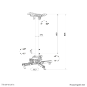 Picture of Neomounts CL25-540BL1 Beamer ceiling mount - h 60,5-90,5 cm - easy-install - full motion