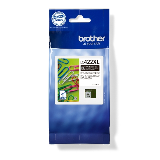 Picture of Brother LC422XLBK ink cartridge 1 pc(s) Original Black