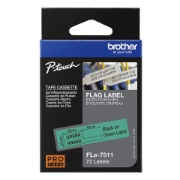 Picture of Brother FLE-7511 label-making tape Black on green
