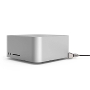 Picture of Compulocks Mac Studio Ledge Lock Adapter with Keyed Cable Lock Silver