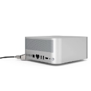 Picture of Compulocks Mac Studio Ledge Lock Adapter with Keyed Cable Lock Silver