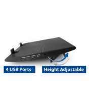 Picture of ACT Laptop stand, with fan, 2 positions height adjustable, 4-port hub