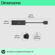 Picture of HP USB 3.0 to Gigabit RJ45 Adapter G2