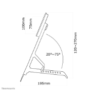 Picture of Neomounts FPMA-D825BLACK Monitor stand 10-27" - tiltable