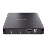 Picture of StarTech.com 4 Bay Thunderbolt 3 NVMe Enclosure, For M.2 NVMe SSD Drives, 1x DisplayPort Video/ 2x TB3 Downstream Ports, 40Gbps, 72W Power Supply, External Hard Drive Enclosure