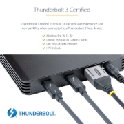 Picture of StarTech.com 4 Bay Thunderbolt 3 NVMe Enclosure, For M.2 NVMe SSD Drives, 1x DisplayPort Video/ 2x TB3 Downstream Ports, 40Gbps, 72W Power Supply, External Hard Drive Enclosure