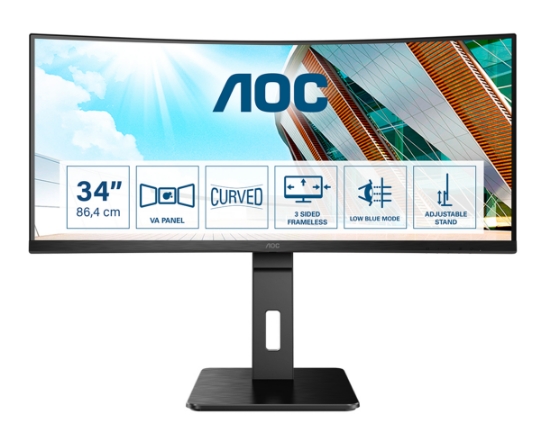 Picture of AOC P2 CU34P2A LED display 86.4 cm (34") 3440 x 1440 pixels Quad HD Black