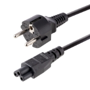 Picture of StarTech.com 3m (10ft) Laptop Power Cord, EU Schuko to C5, 2.5A 250V, 18AWG, Notebook / Laptop Replacement AC Cord, Power Brick Cord, Laptop Charger Cable, Clover Leaf/Mickey Mouse Power Cord