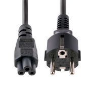 Picture of StarTech.com 3m (10ft) Laptop Power Cord, EU Schuko to C5, 2.5A 250V, 18AWG, Notebook / Laptop Replacement AC Cord, Power Brick Cord, Laptop Charger Cable, Clover Leaf/Mickey Mouse Power Cord