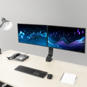 Picture of ACT Monitor arm 27" office, 2 monitors, quick height adjustment