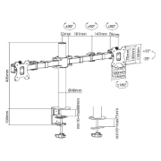Picture of ACT Monitor arm 32" office solid pro, 2 monitors