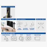 Picture of ACT Monitor arm 32" office solid pro, 2 monitors