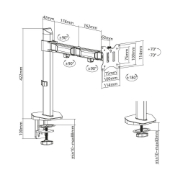 Picture of ACT Monitor arm 32" office, silver, 1 monitor