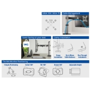 Picture of ACT Monitor arm 32" office, silver, 1 monitor