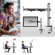 Picture of ACT Monitor arm 32" office, silver, 1 monitor
