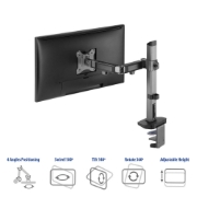 Picture of ACT Monitor arm 32" office, silver, 1 monitor