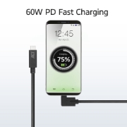 Picture of ACT USB 3.0 angled cable, USB-C, 1 meter