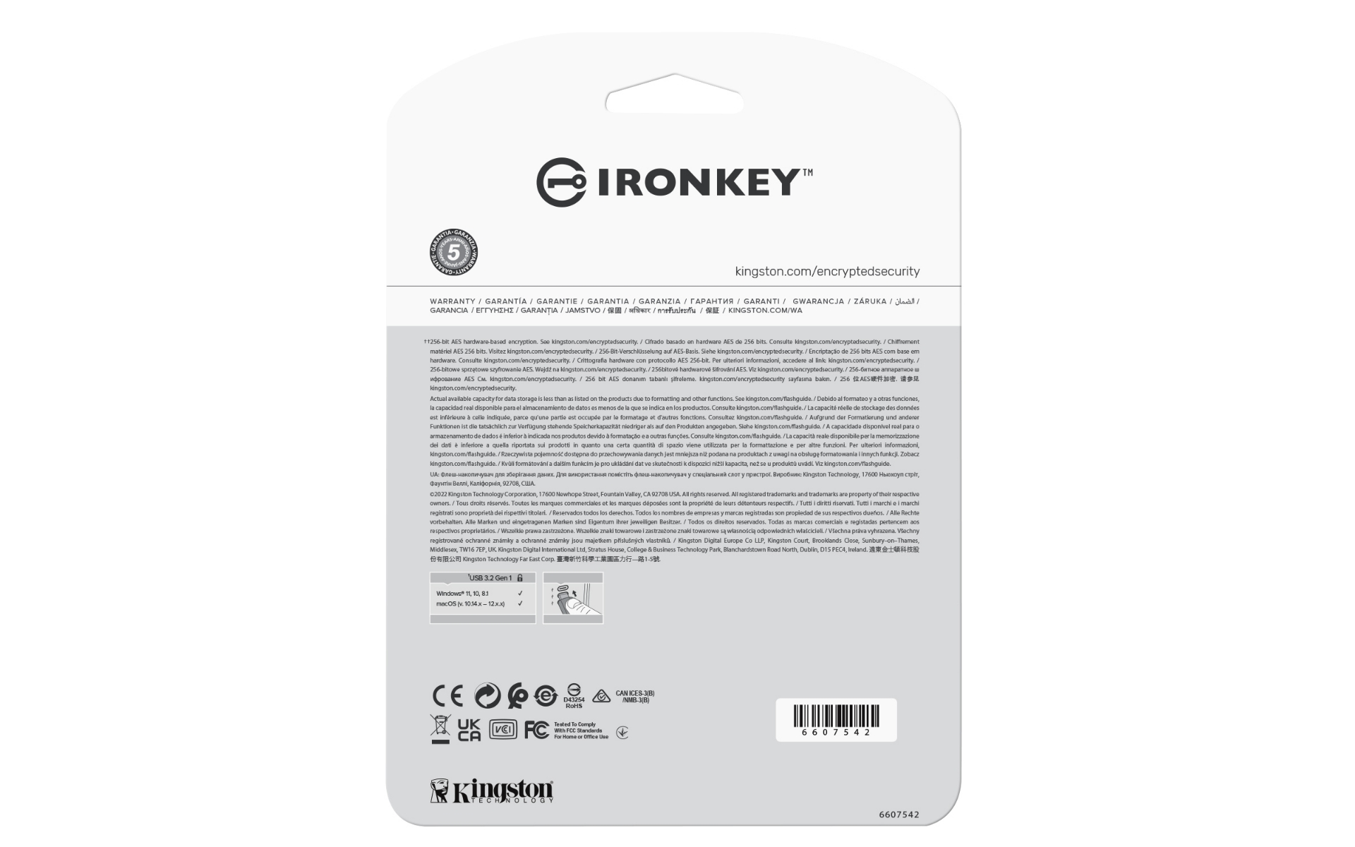 Kingston Technology IronKey 32GB Vault Privacy 50 AES-256 Encrypted ...