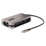 Picture of StarTech.com USB-C Multiport Adapter, 4K 60Hz HDMI 2.0b, HDR, USB 3.2 Gen 2 10Gbps Hub (2xUSB-C, 1xUSB-A), 100W PD Pass-Through, Mini Travel Dock, 12"/30cm Cable, Laptop Docking Station