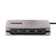Picture of StarTech.com USB-C Multiport Adapter, 4K 60Hz HDMI 2.0b, HDR, USB 3.2 Gen 2 10Gbps Hub (2xUSB-C, 1xUSB-A), 100W PD Pass-Through, Mini Travel Dock, 12"/30cm Cable, Laptop Docking Station
