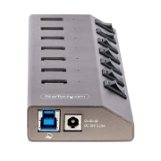 Picture of StarTech.com 7-Port Self-Powered USB-C Hub with Individual On/Off Switches, USB 3.0 5Gbps Expansion Hub w/Power Supply, Desktop/Laptop USB-C to USB-A Hub, USB Type C Hub w/BC 1.2