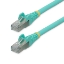 Picture of StarTech.com 50cm CAT6a Ethernet Cable - Aqua - Low Smoke Zero Halogen (LSZH) - 10GbE 500MHz 100W PoE++ Snagless RJ-45 w/Strain Reliefs S/FTP Network Patch Cord