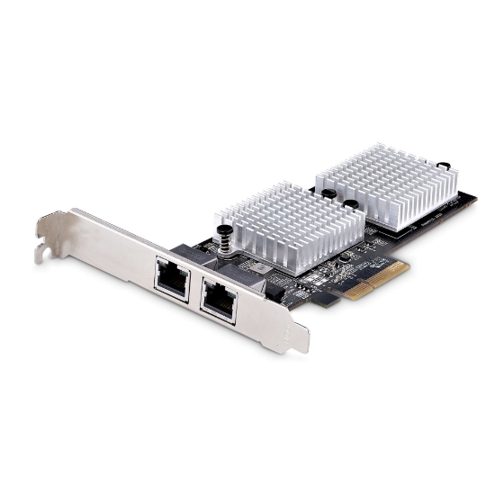 Picture of StarTech.com 2-Port 10GbE PCIe Network Adapter Card, Network Card for PCs/Servers, Six-Speed PCIe Ethernet Card with Jumbo Frame Support, NIC/LAN Interface Card, 10GBASE-T and NBASE-T