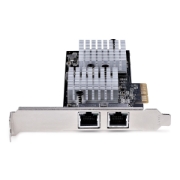 Picture of StarTech.com 2-Port 10GbE PCIe Network Adapter Card, Network Card for PCs/Servers, Six-Speed PCIe Ethernet Card with Jumbo Frame Support, NIC/LAN Interface Card, 10GBASE-T and NBASE-T