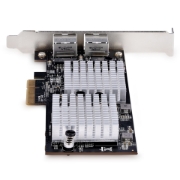 Picture of StarTech.com 2-Port 10GbE PCIe Network Adapter Card, Network Card for PCs/Servers, Six-Speed PCIe Ethernet Card with Jumbo Frame Support, NIC/LAN Interface Card, 10GBASE-T and NBASE-T
