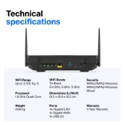 Picture of Linksys Hydra Pro 6E Tri‑Band WiFi 6E Mesh Router AXE6600