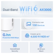 Picture of TP-Link AX3000 + G1500 Whole Home Powerline Mesh WiFi 6 System