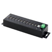 Picture of StarTech.com 10-Port Industrial USB 2.0 Hub, Rugged USB Hub w/ESD Level 4 Protection, DIN/Wall/Desk-Mountable USB-A HUB, USB Port Expander w/Lockable Ports, Multiport USB Hub