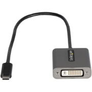 Picture of StarTech.com USB C to DVI Adapter - 1920x1200p USB-C to DVI-D Adapter Dongle - USB Type C to DVI Display/Monitor - Video Converter - Thunderbolt 3 Compatible - 12" Long Attached Cable - Upgraded Version of CDP2DVI