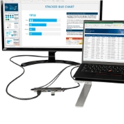 Picture of StarTech.com USB C Multiport Adapter - USB-C to 4K 60Hz HDMI 2.0, 100W Power Delivery Pass-through, SD/MicroSD, 2-Port USB 3.0 Hub, GbE - USB Type-C Mini Dock - 12" Long Attached Cable