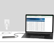 Picture of StarTech.com USB C Multiport Adapter - USB-C to 4K 60Hz HDMI 2.0, 100W Power Delivery Pass-through, SD/MicroSD, 2-Port USB 3.0 Hub, GbE - USB Type-C Mini Dock - 12" Long Attached Cable