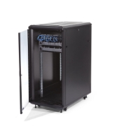 Picture of StarTech.com 4-Post 32U Server Rack Cabinet, Lockable 19" Data Rack Cabinet for Computer / AV / IT Equipment, Office / Home Network Rack with Casters & Adjustable Mounting Rails