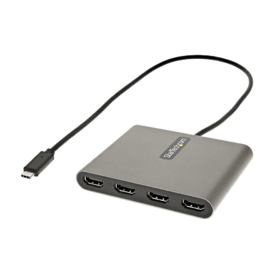 Picture of StarTech.com USB C to Quad HDMI Adapter, USB-C to 4x HDMI Monitor Converter for Windows (no support for macOS/ChromeOS/Linux) - TAA