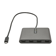 Picture of StarTech.com USB C to Quad HDMI Adapter, USB-C to 4x HDMI Monitor Converter for Windows (no support for macOS/ChromeOS/Linux) - TAA
