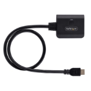 Picture of StarTech.com 2-Port HDMI Splitter, 4K 60Hz HDMI 2.0 Video, 4K HDMI Splitter 1 In 2 Out, 1x2 HDMI Display/Output Splitter, HDR/HDCP, 20in (50cm) Built-in HDMI Cable